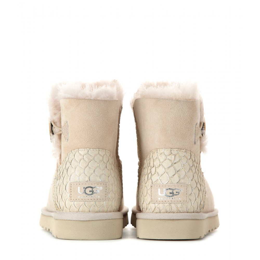 Lyst Ugg Mini Bailey Button Boots In Natural