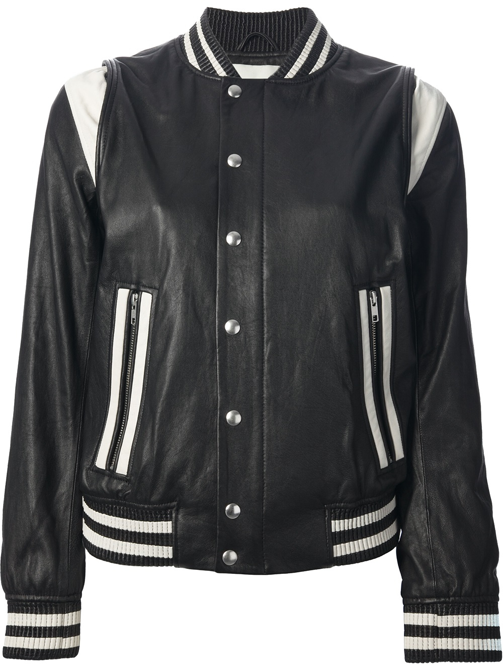 Lyst - Iro Contrast Trim Varsity Jacket in Black