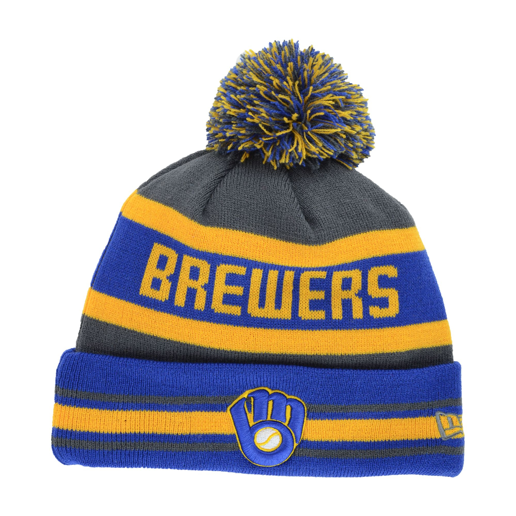 Ktz Milwaukee Brewers Jake Graphite Knit Hat in Yellow Lyst