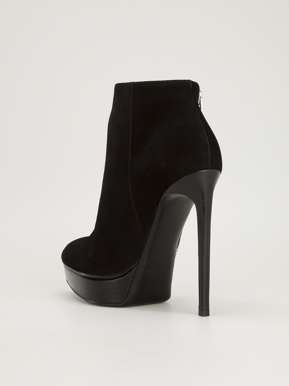 Saint laurent Paris Double Zip Ankle Boots in Black | Lyst