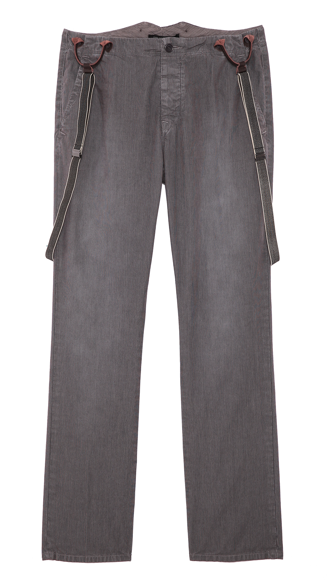 Lyst - John Varvatos Slim Suspender Pants in Gray for Men