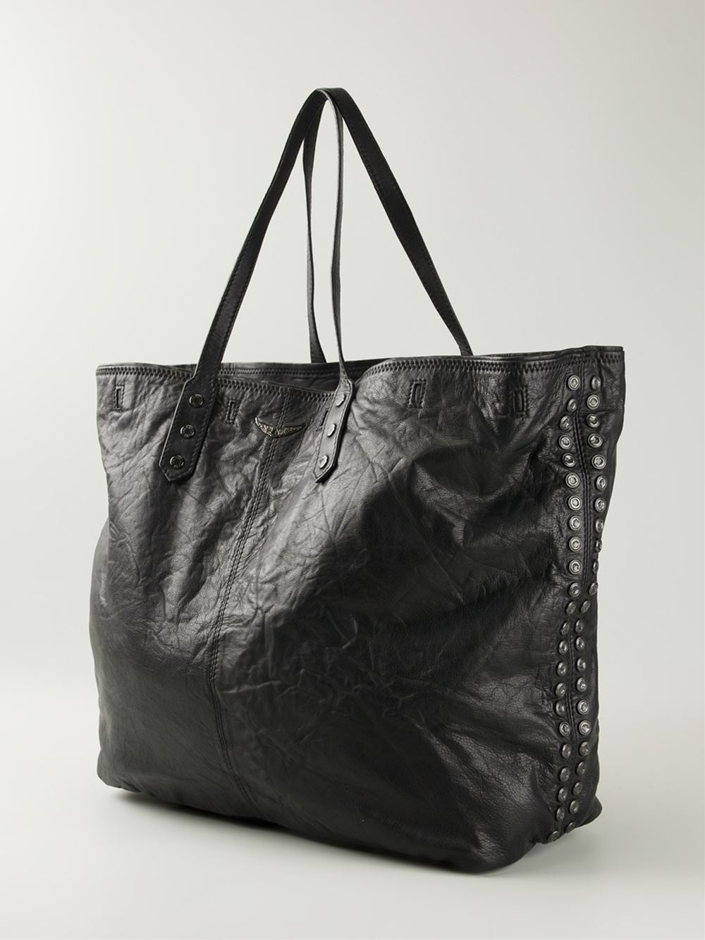 Lyst Zadig & Voltaire 'Mick Xl Biker' Shopping Tote in Black