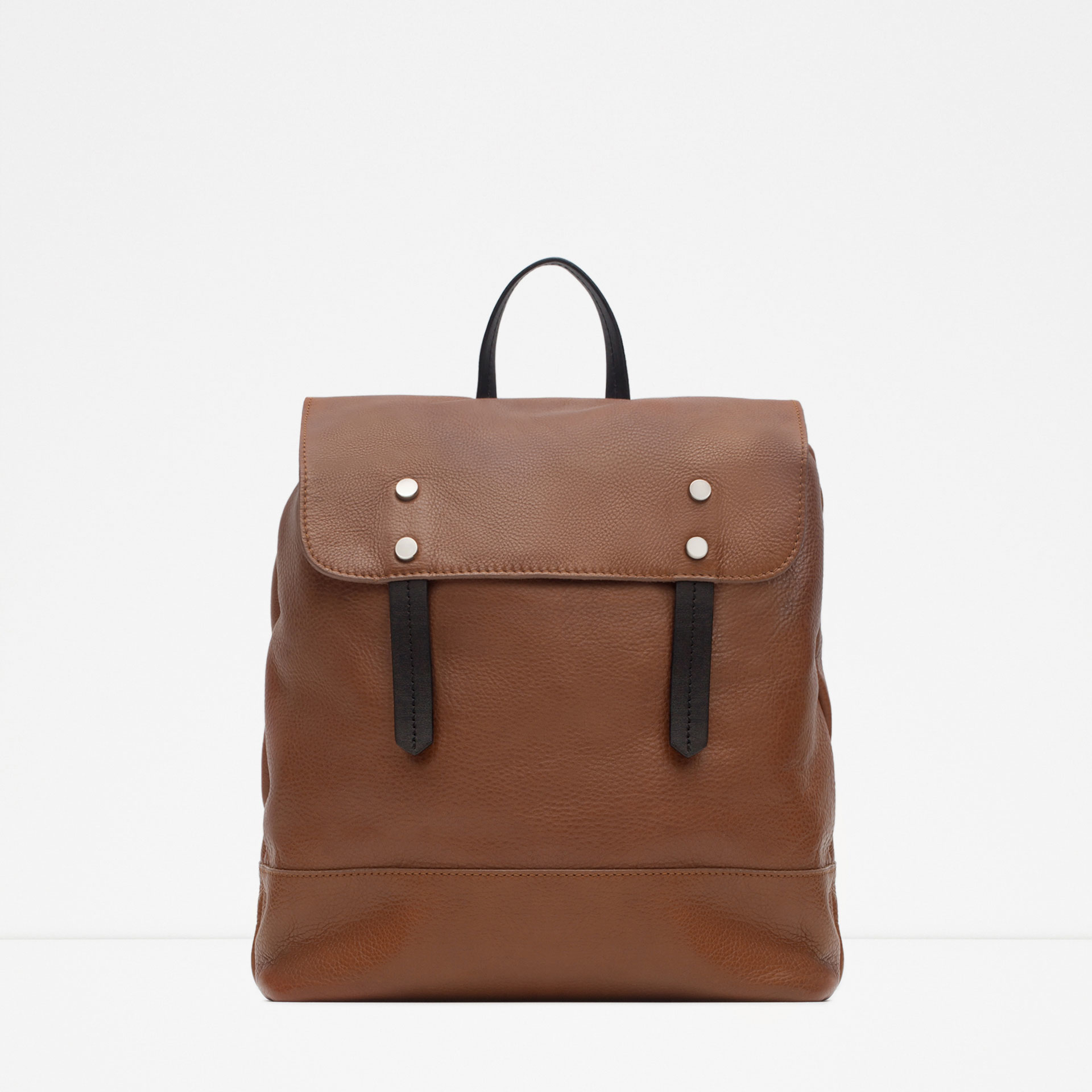 Zara Leather Backpack in Brown Lyst