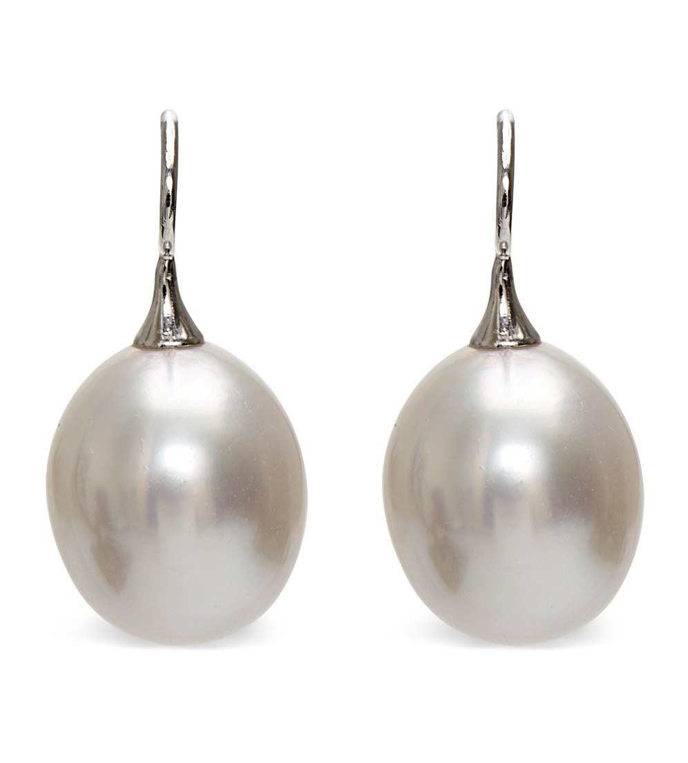 Lyst Sidney Garber South Sea Pearl Drop Earrings In White Gallery