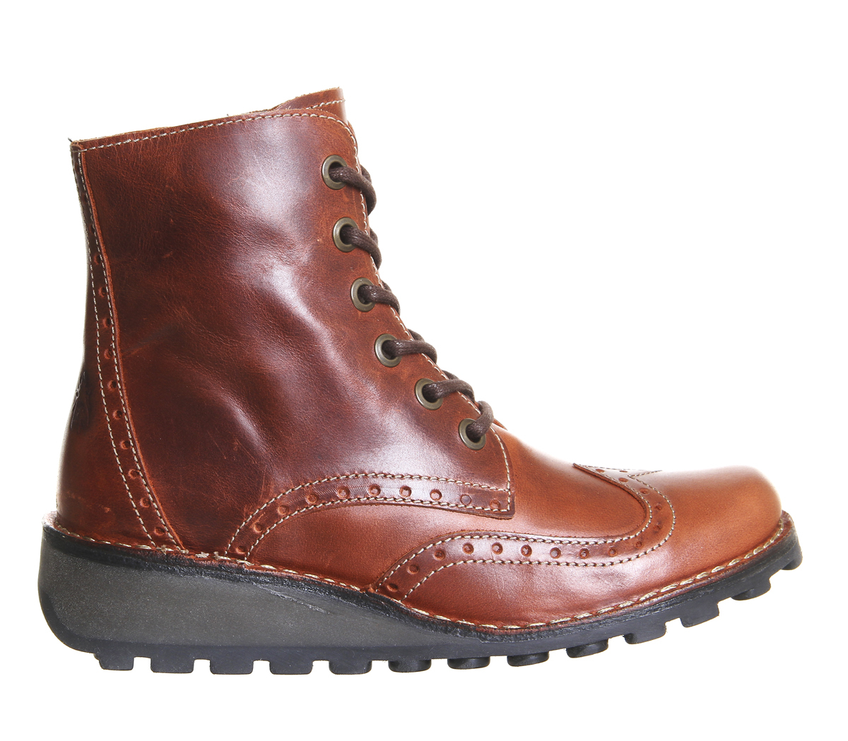 fly london leather lace up boots