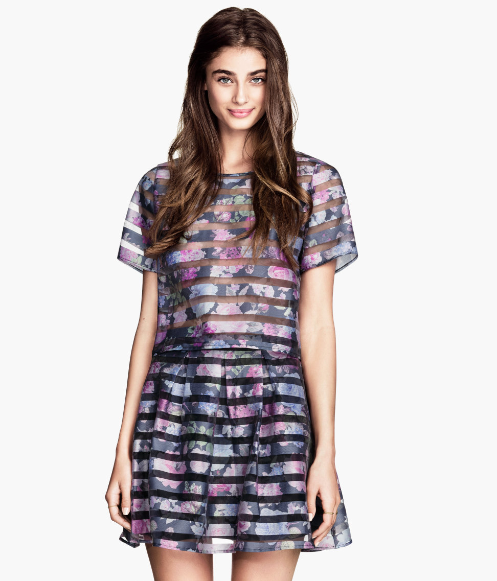 h&m organza top
