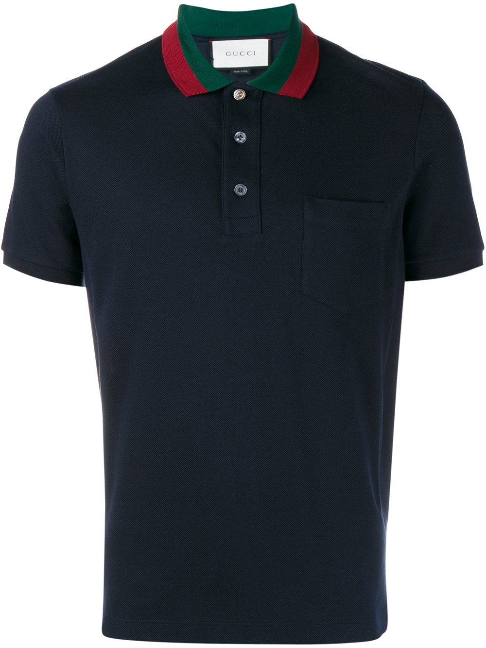 Lyst - Gucci Striped Collar Polo T-shirt in Blue for Men