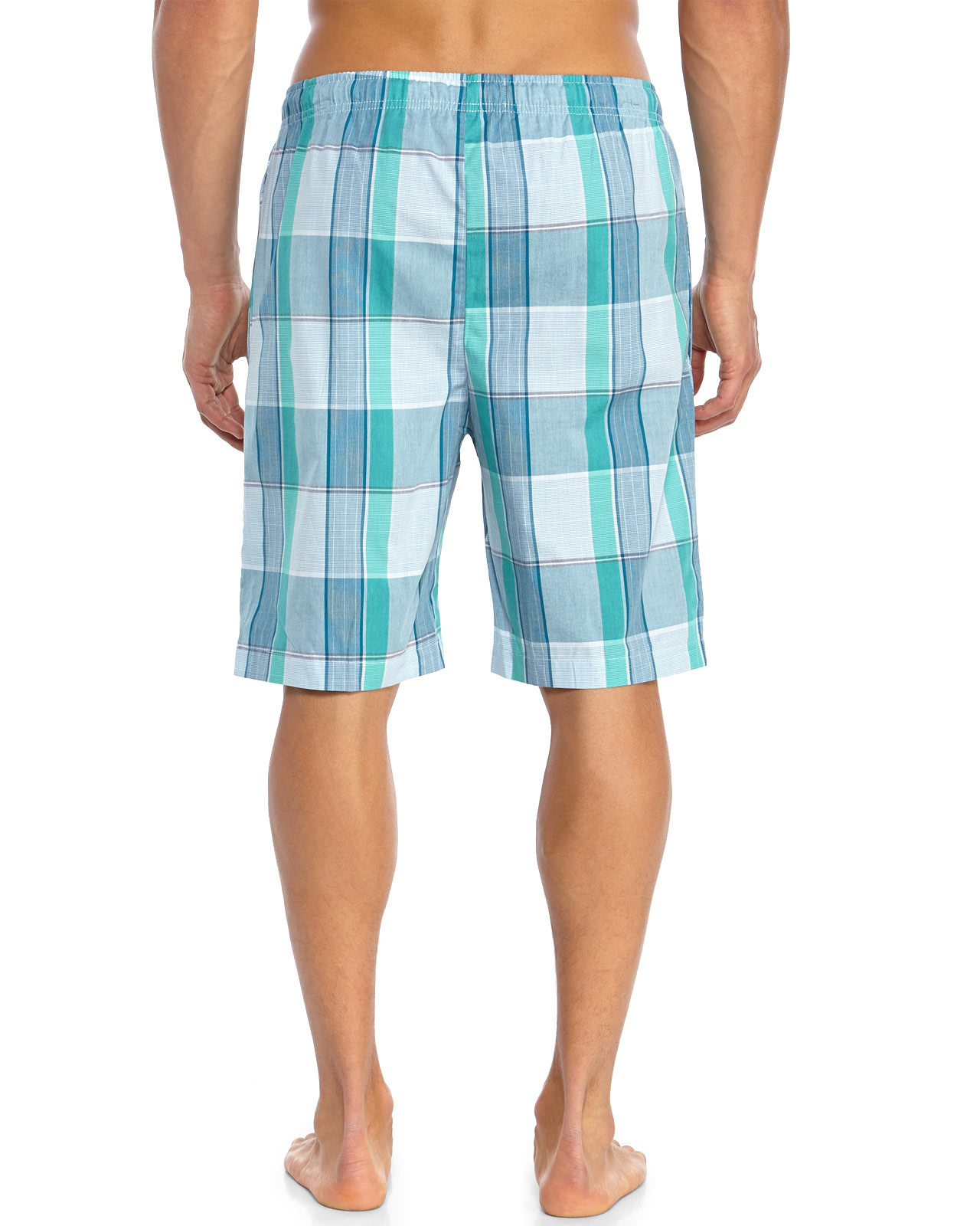 Lyst Original Penguin Green & Blue Plaid Woven Jam Shorts in Green