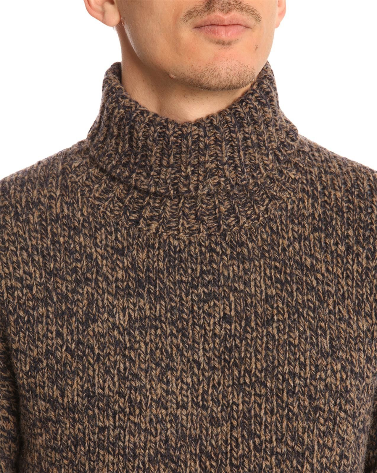 Hartford Brown Marl Wool Turtleneck Sweater in Brown for Men | Lyst