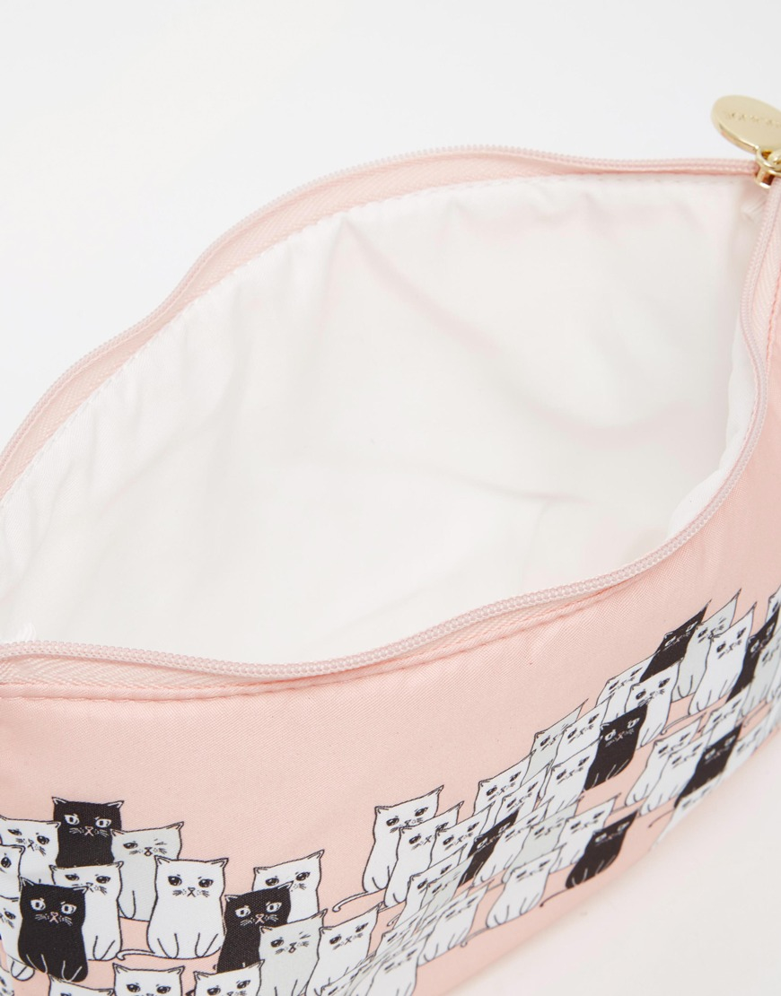 Lyst Paul Joe Asos Exclusive Cat Print Makeup Bag Hand Gallery