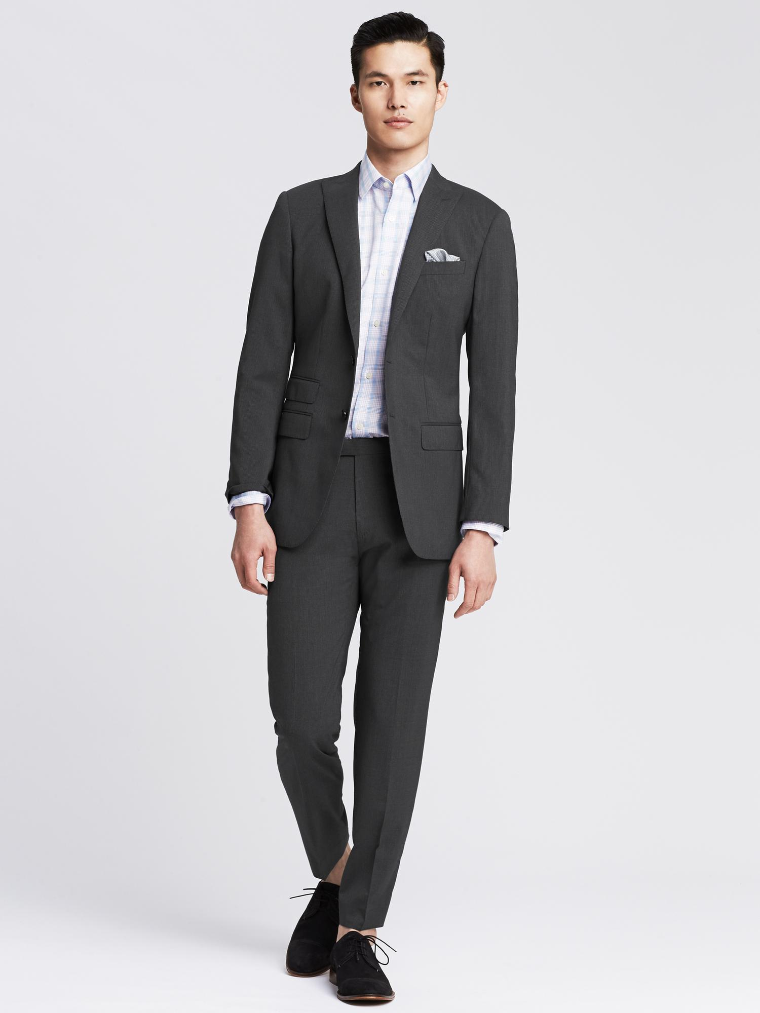 Banana Republic Br Monogram Gray Micro-stripe Italian Wool Blend Suit ...