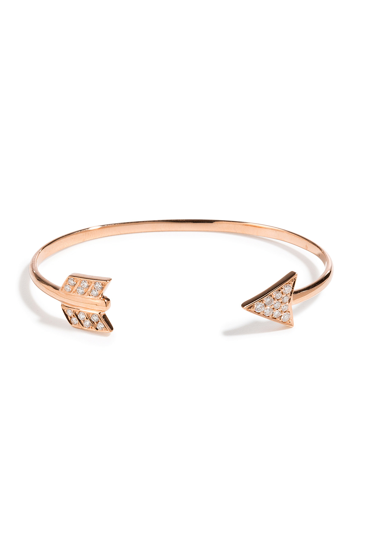 Anita Ko 18kt Rose Gold Arrow Cuff With Diamonds In Metallic Lyst Gallery