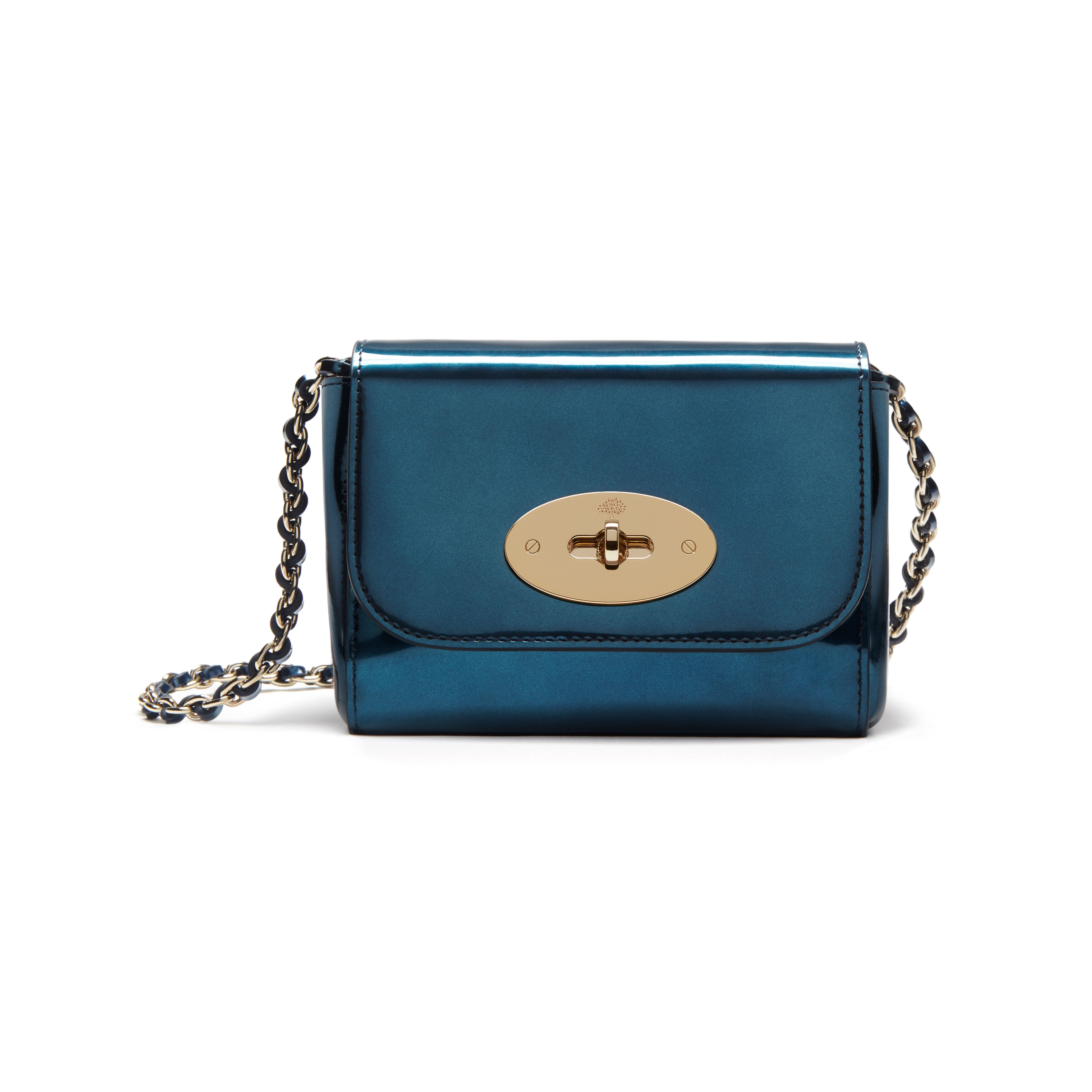 Mulberry Lily Mini Leather Cross-body Bag in Blue | Lyst