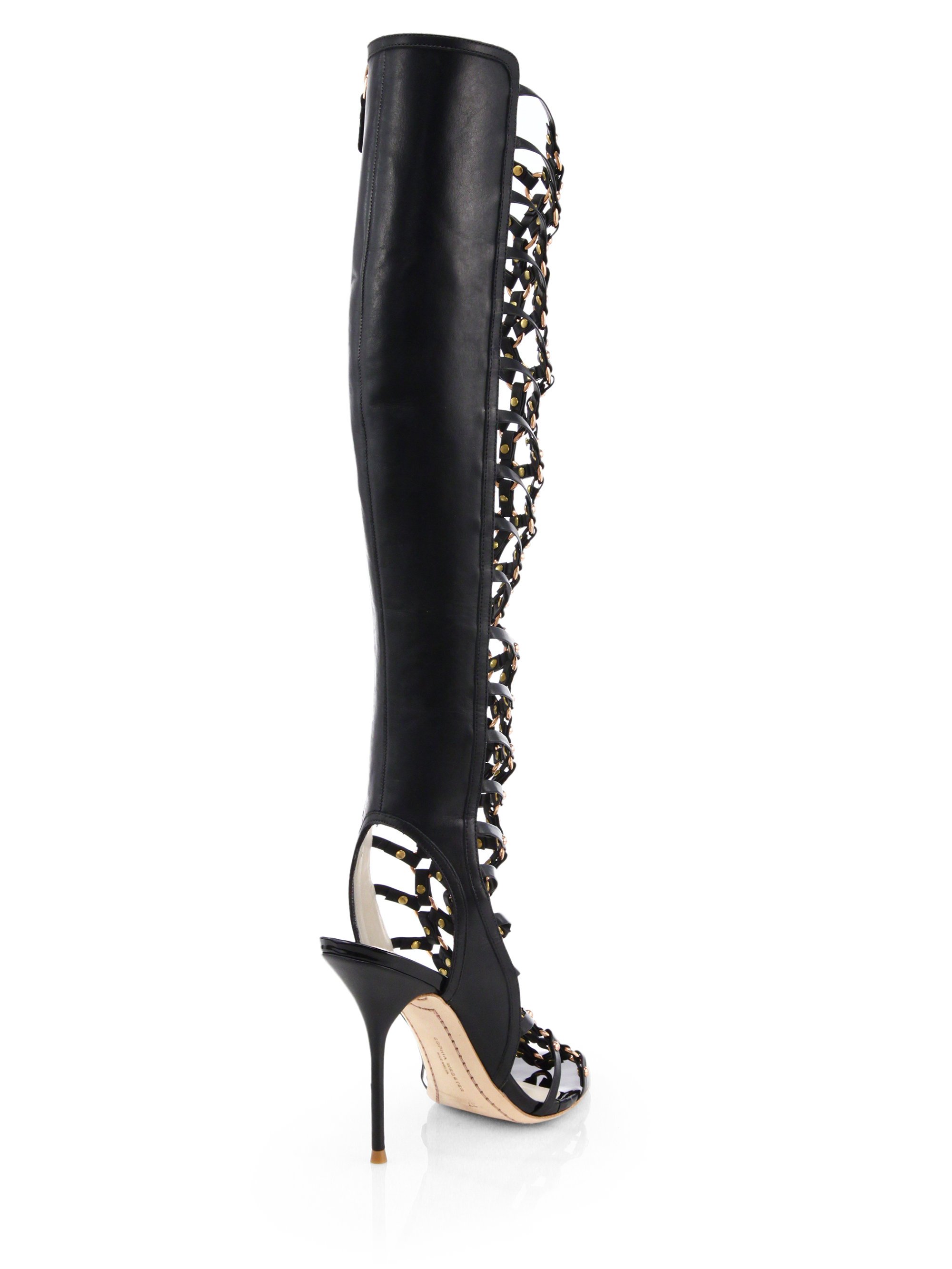 leather gladiator boots