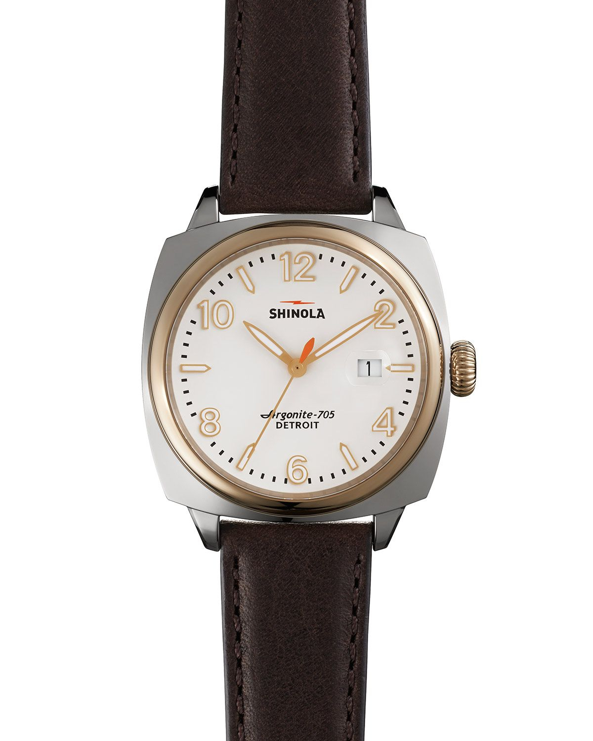 Shinola The Brakeman Watch, 40mm in Brown (Dark Brown/Two Tone) Lyst
