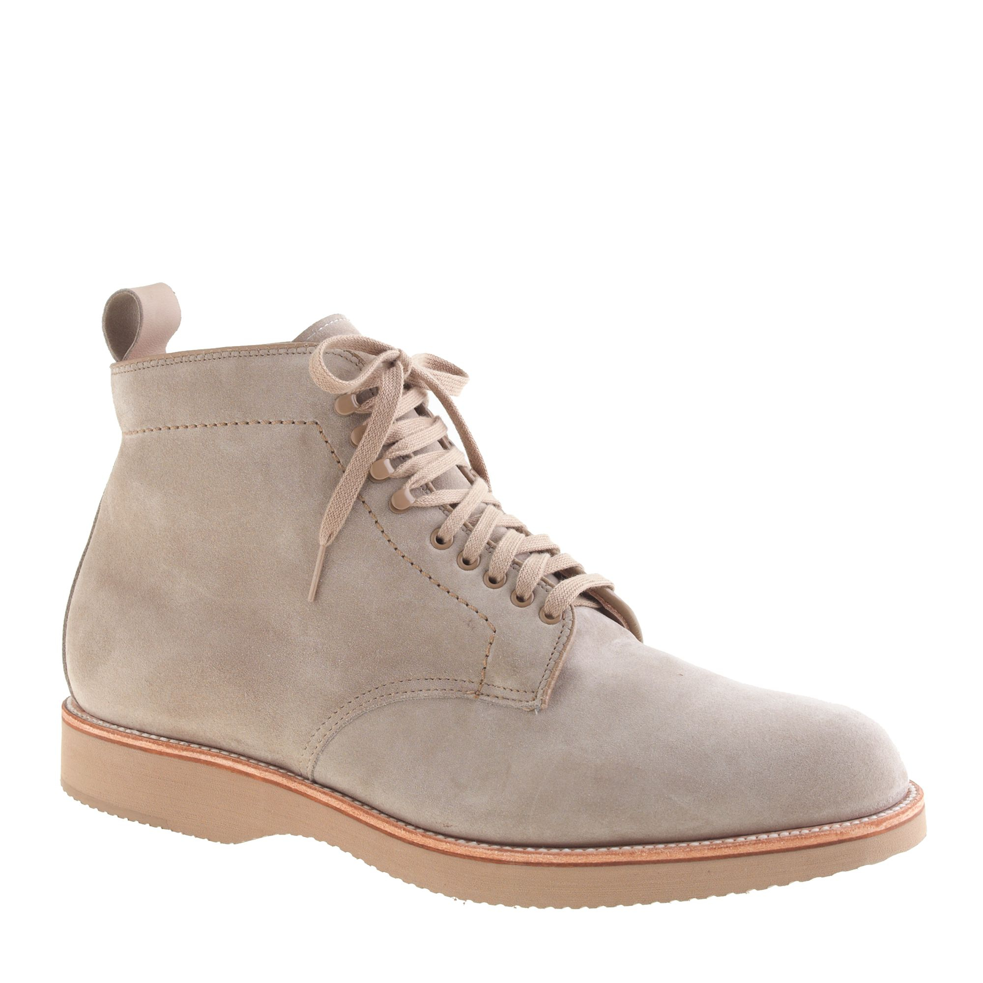 J.crew Alden Plaintoe Boots In Suede in Brown for Men (milkshake suede