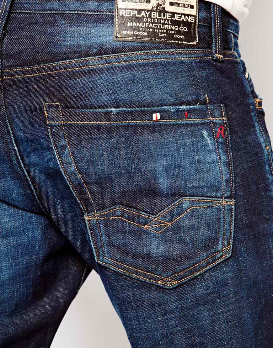 Lyst - Replay Straight Fit Jeans Waitom Barcelona Fc Collection in Blue ...