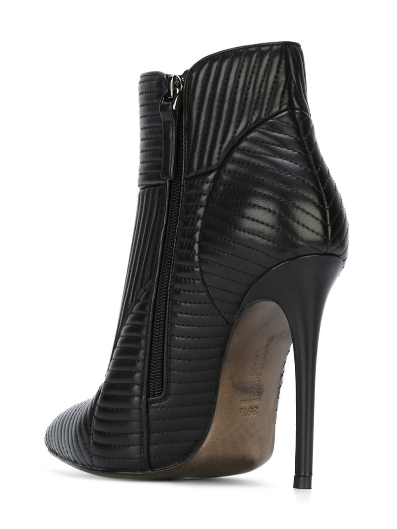 Lyst - Gianni Renzi Quilted Ankle Boots in Black