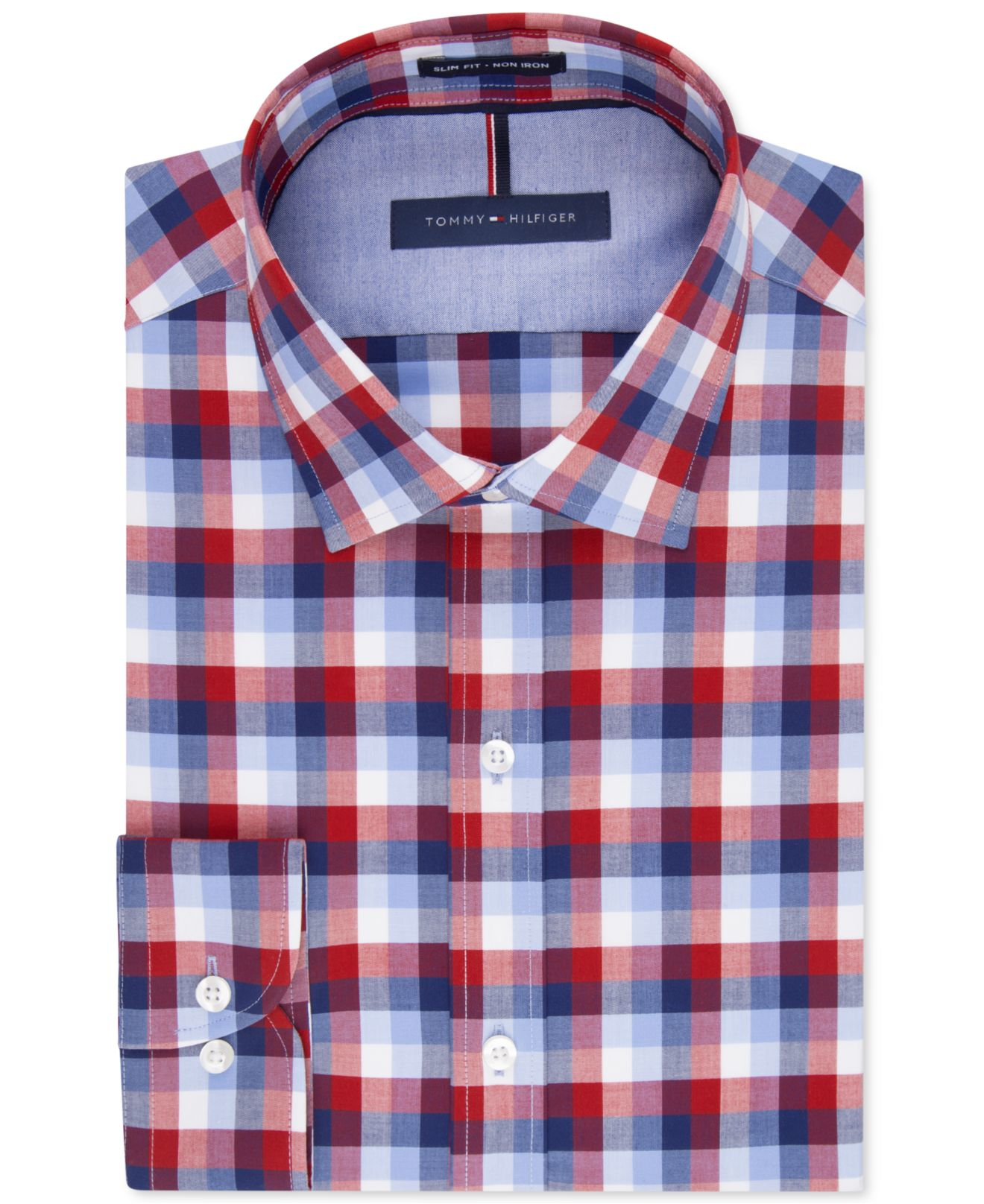 Red White And Blue Plaid Shirt Mens Agbu Hye Geen