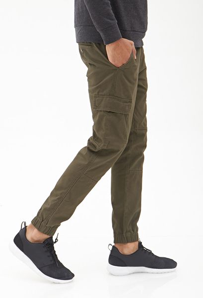 Forever 21 Woven Cargo Joggers in Green for Men (OLIVE) | Lyst