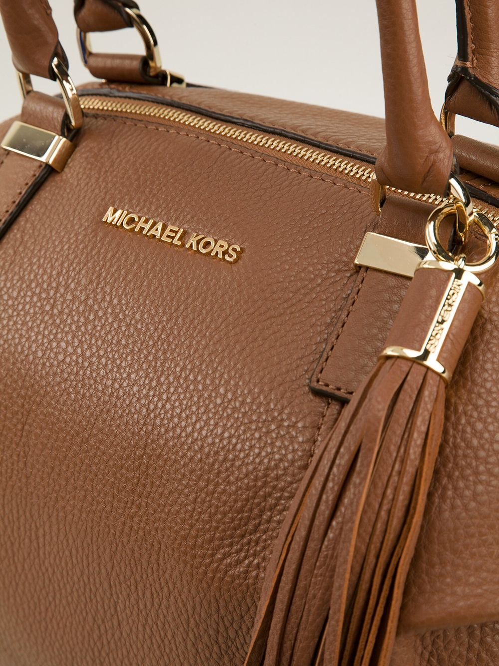 Michael michael kors Tassel Shoulder Bag in Brown Lyst