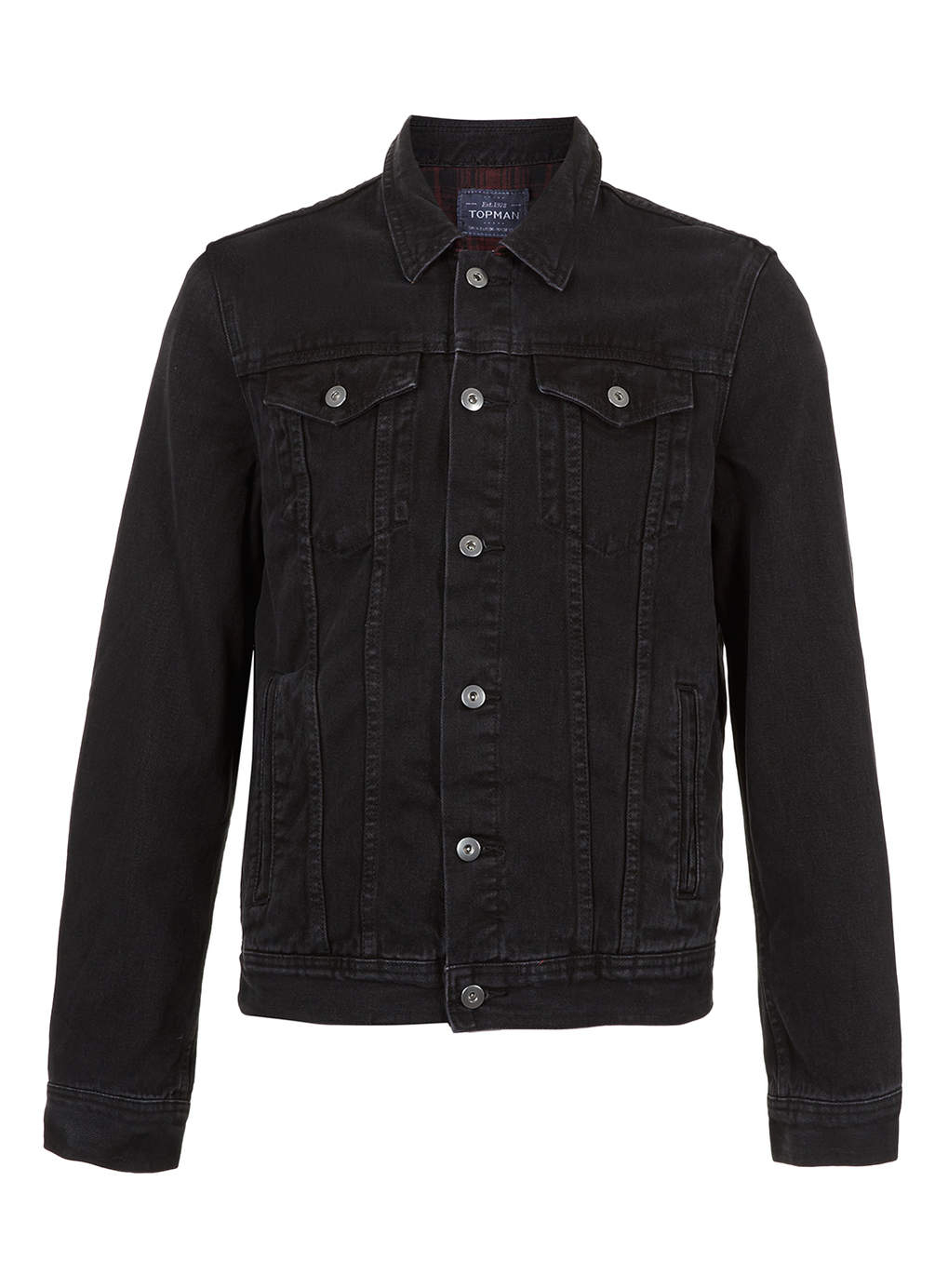 Topman Black Denim Western Jacket in Black for Men | Lyst