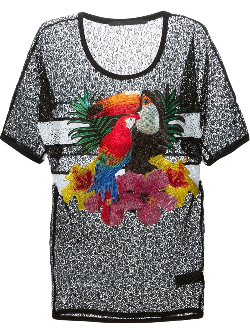 philipp plein kaos t shirt in black lyst philipp plein kaos t shirt in black lyst