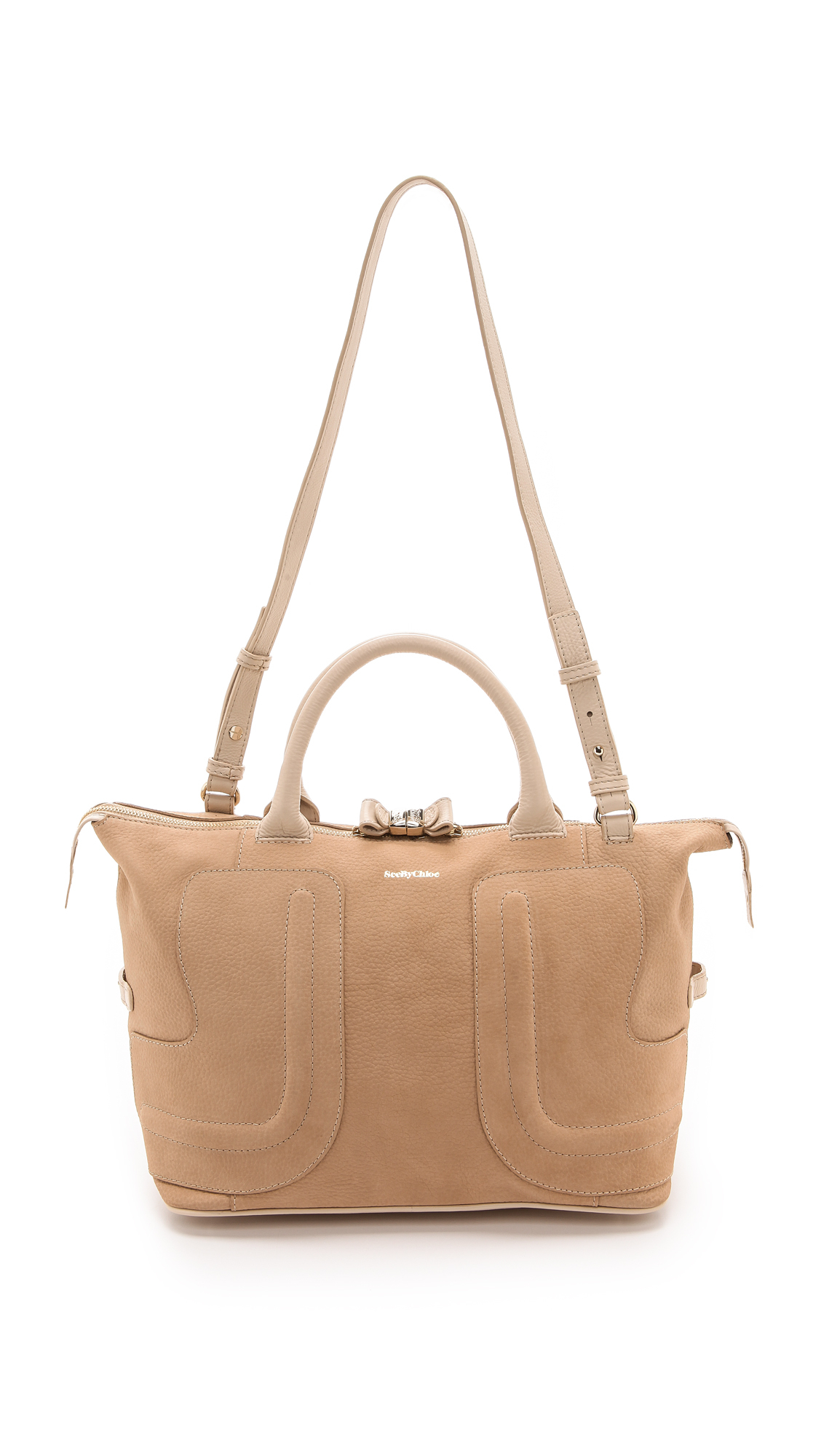 Lyst See By Chloé Kay Medium Handbag With Shoulder Strap In Natural Gallery