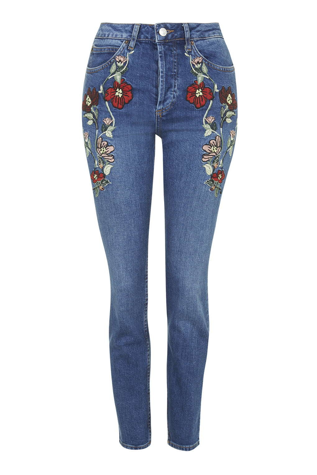 embroidered jeans women