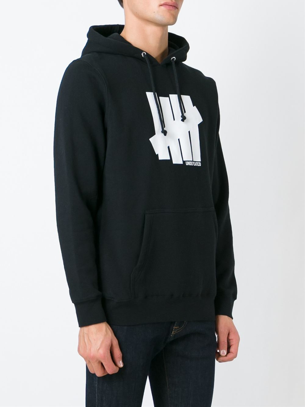 Lyst - Undefeated Logo Print Hoodie in Black for Men