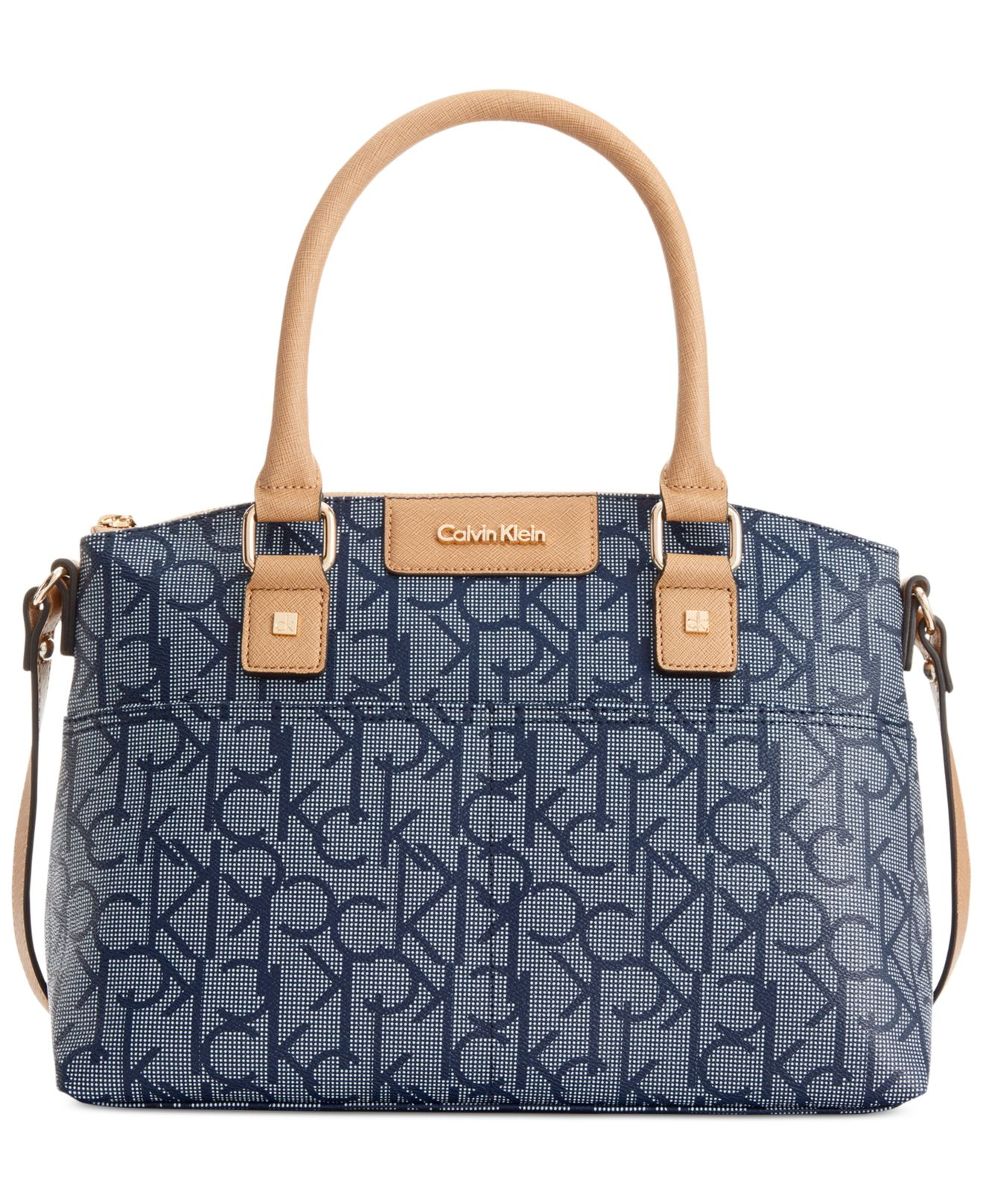 Calvin klein Hudson Ck Monogram Satchel in Blue Lyst