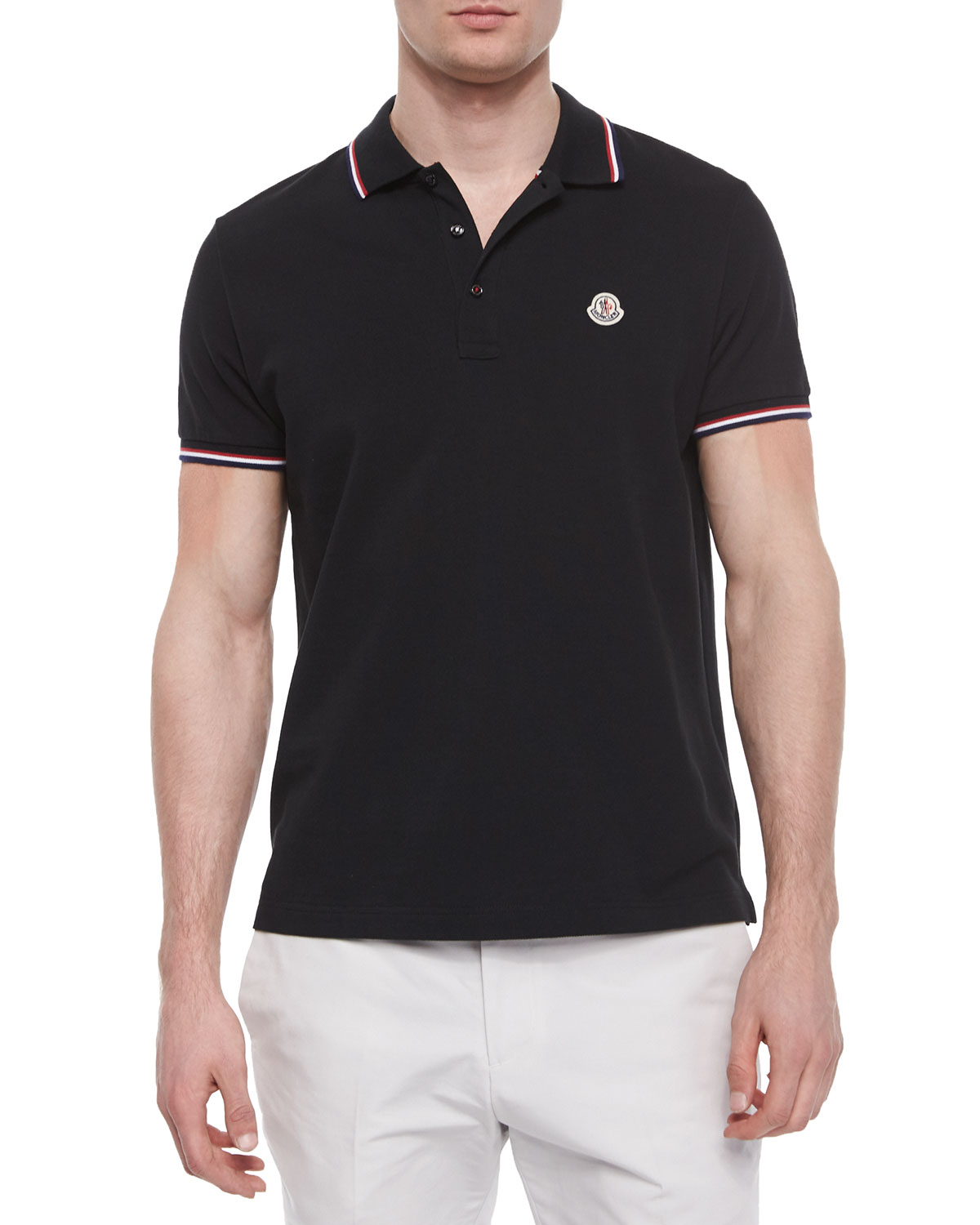 black moncler polo