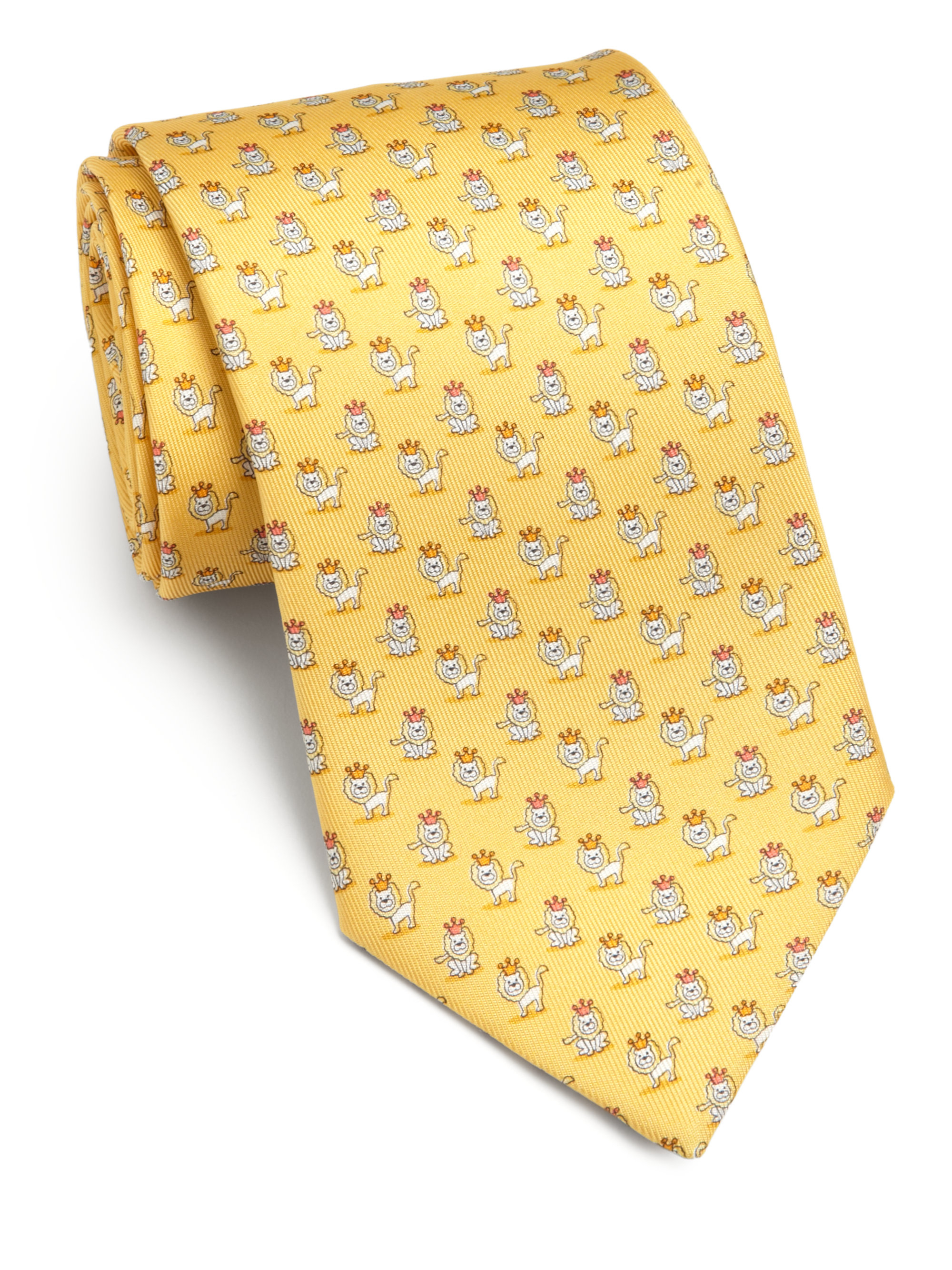 ferragamo lion tie