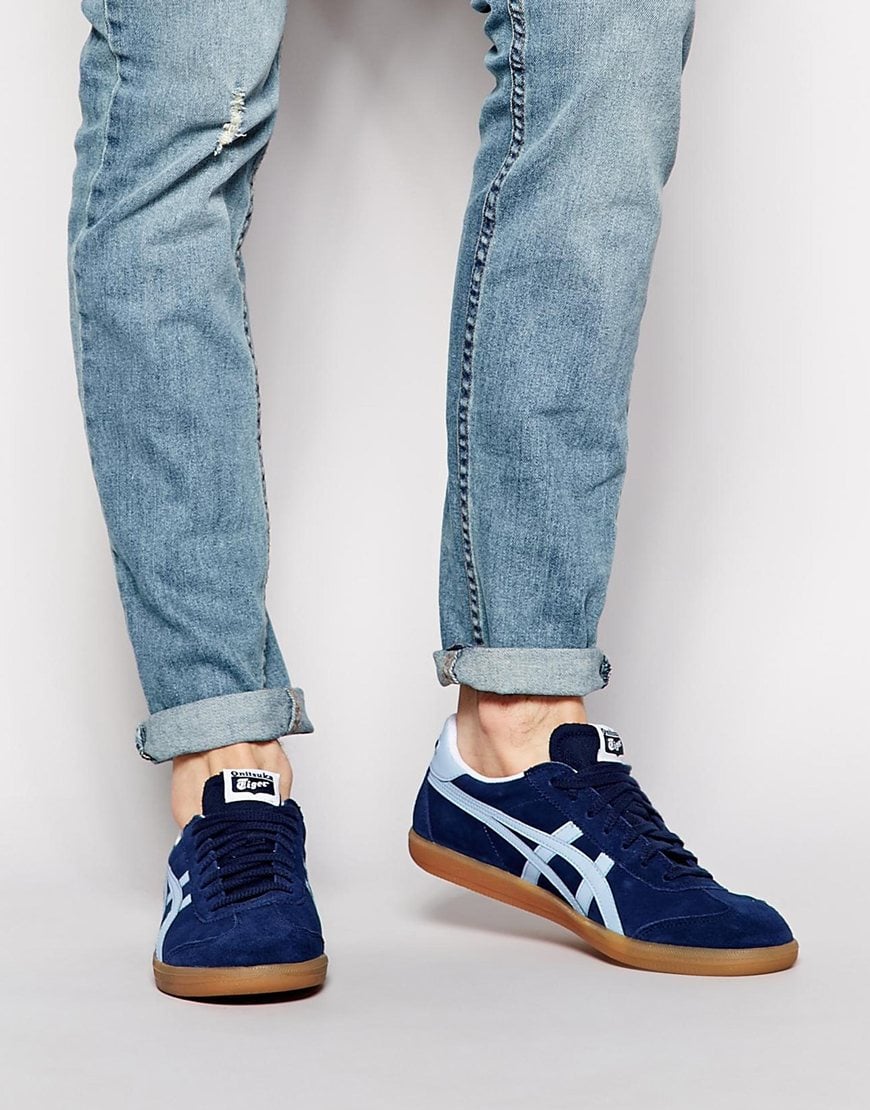 Lyst - Onitsuka Tiger Tokuten Suede Sneakers in Blue for Men