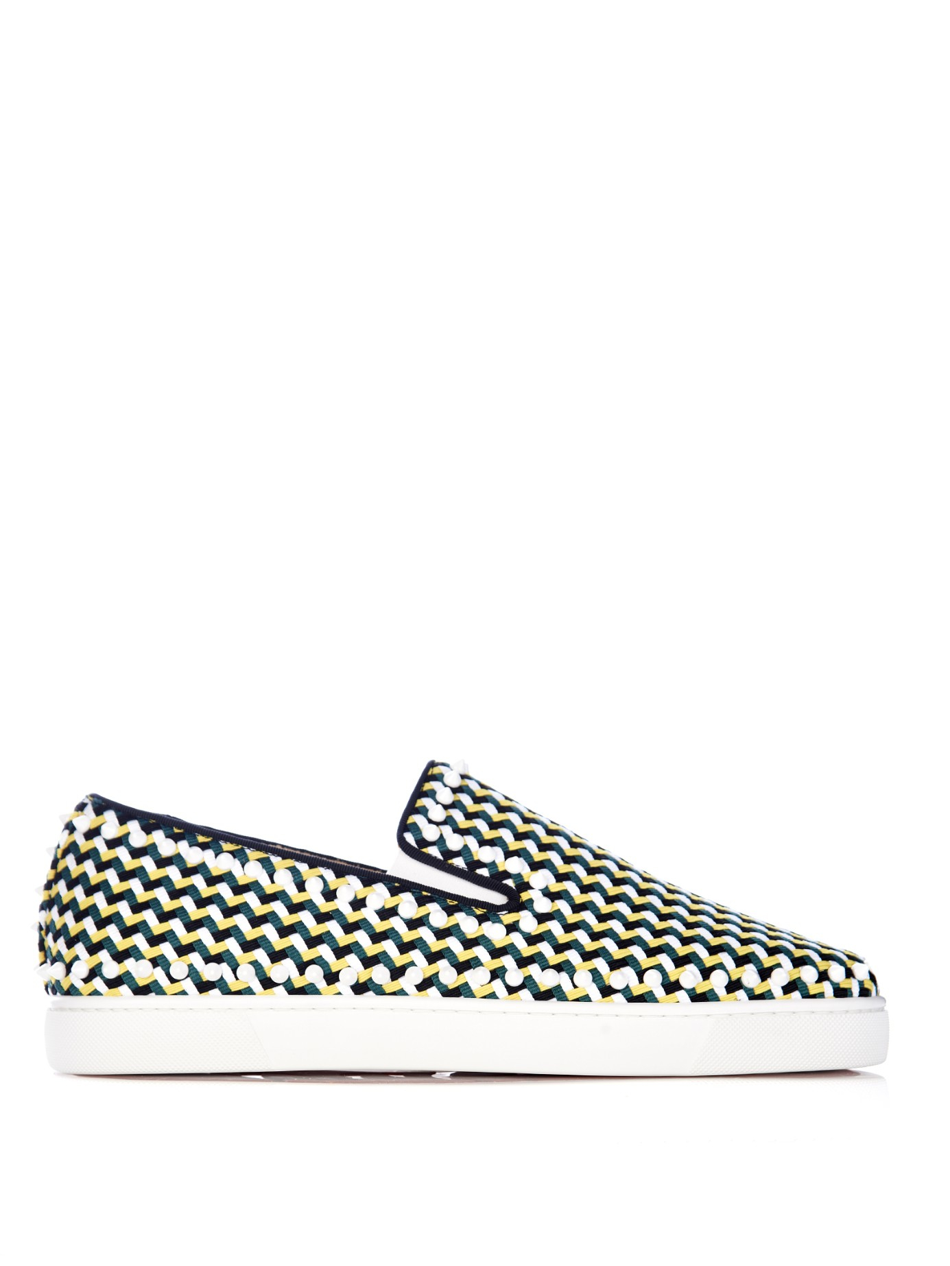 Christian louboutin Pik Boat Slip-On Trainers in Yellow for Men ...