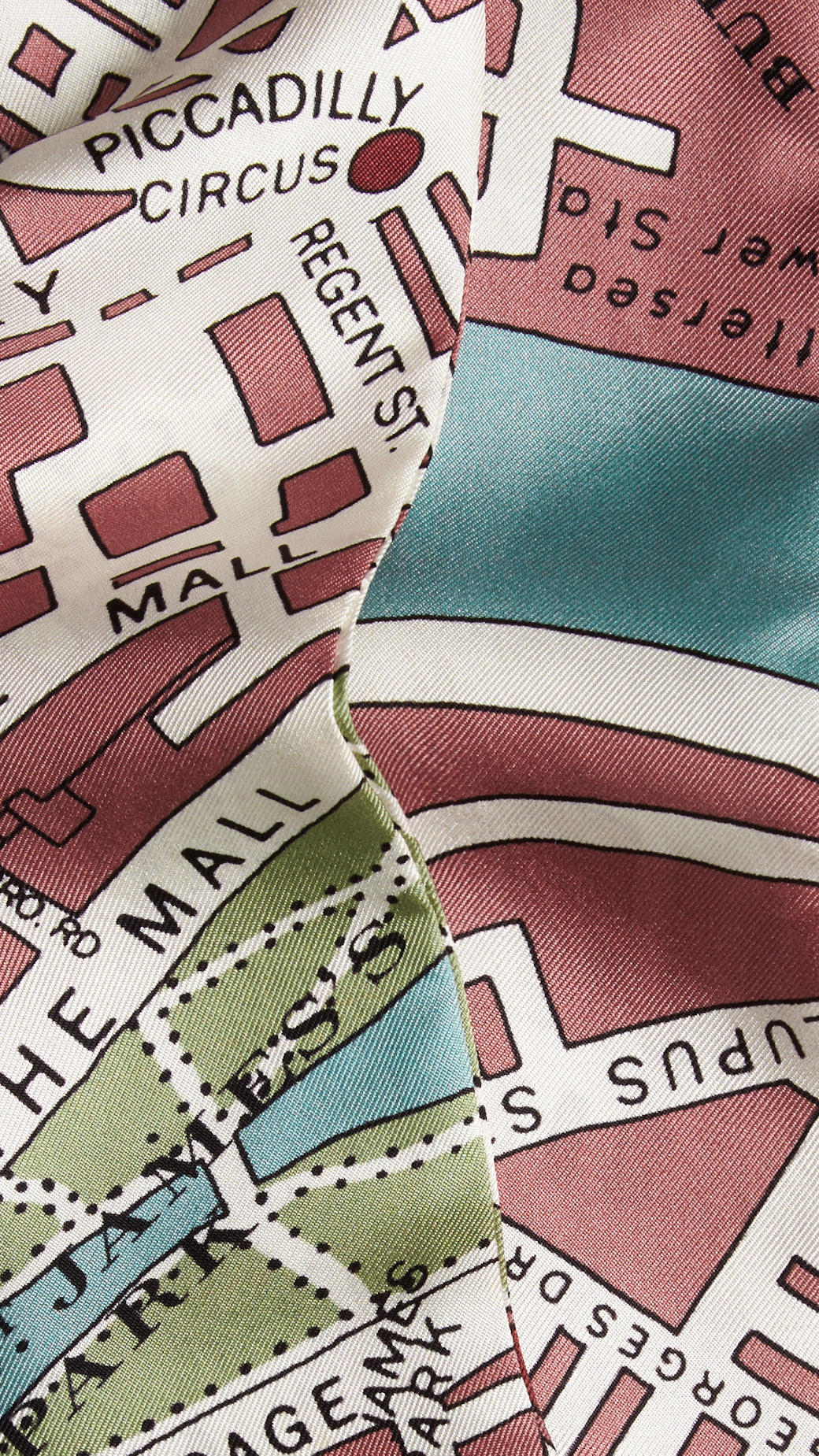 Lyst Burberry London Map Print Slim Silk Scarf