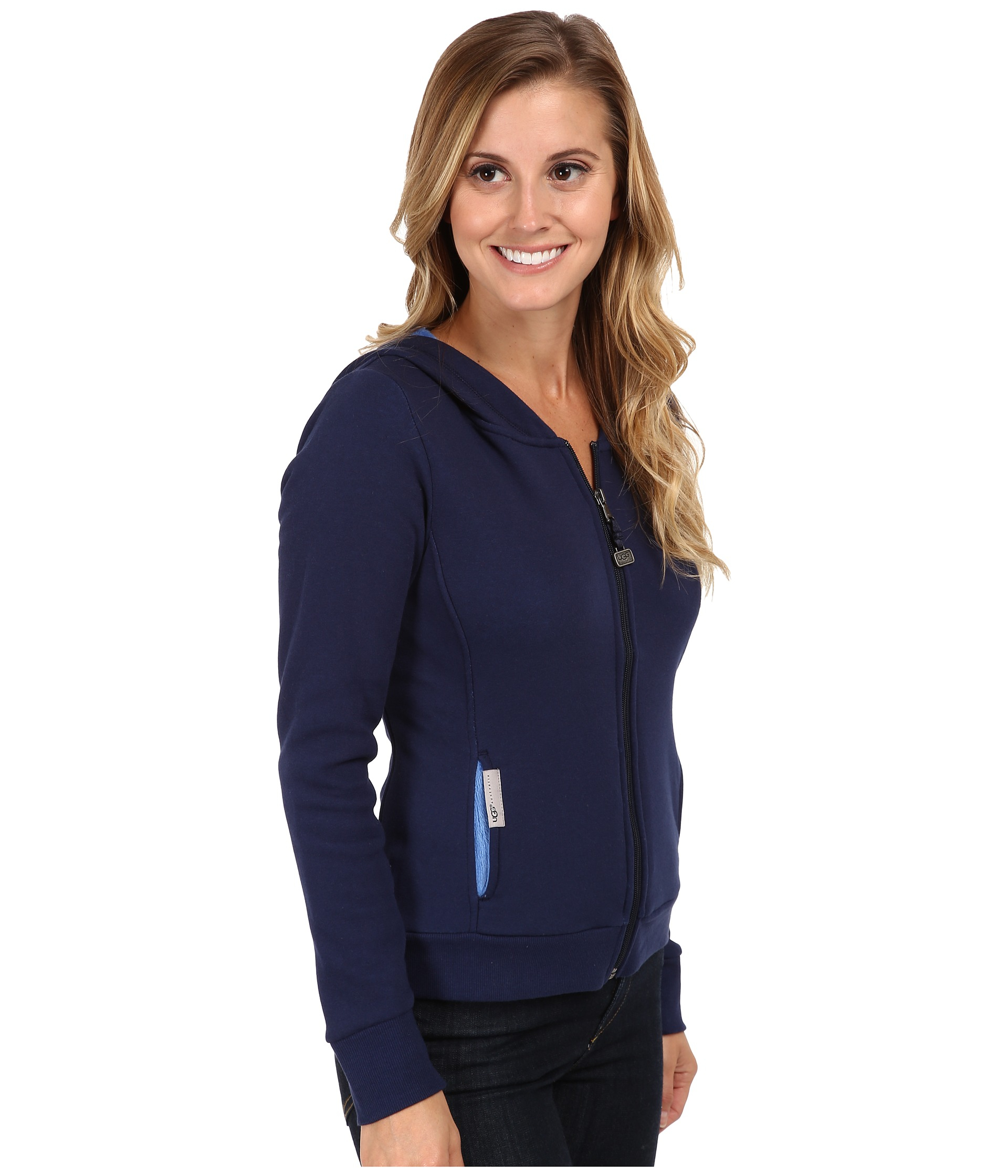 Lyst - UGG Caitlin Fleece Hoodie in Blue
