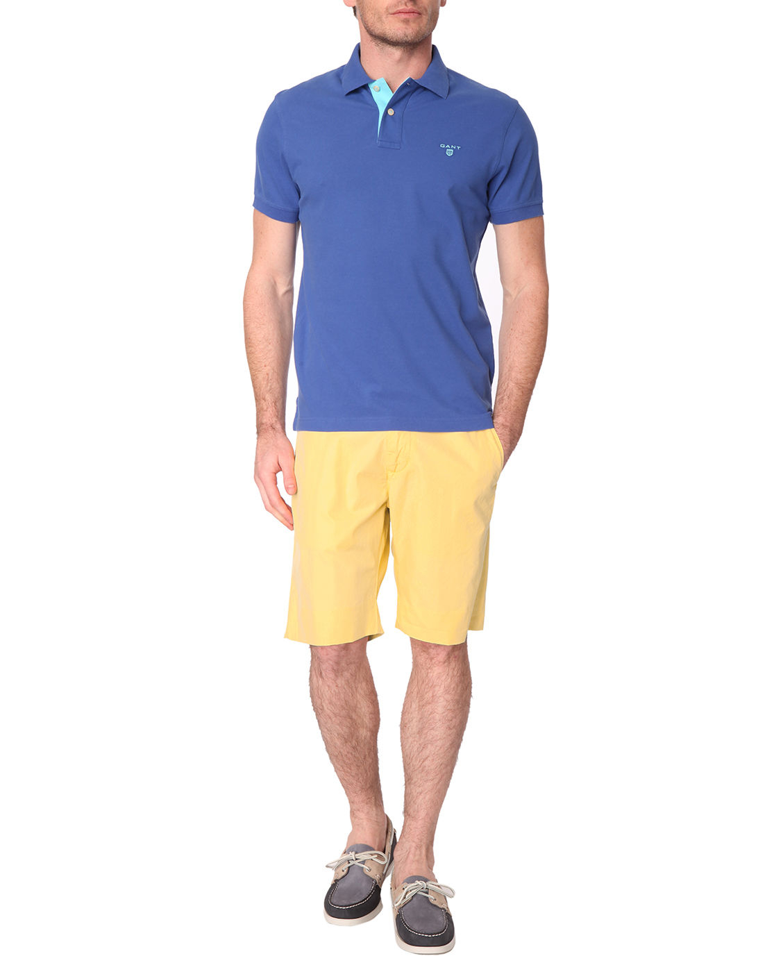 Gant Pastel Yellow Cotton Summer Bermuda Shorts in Yellow for Men | Lyst