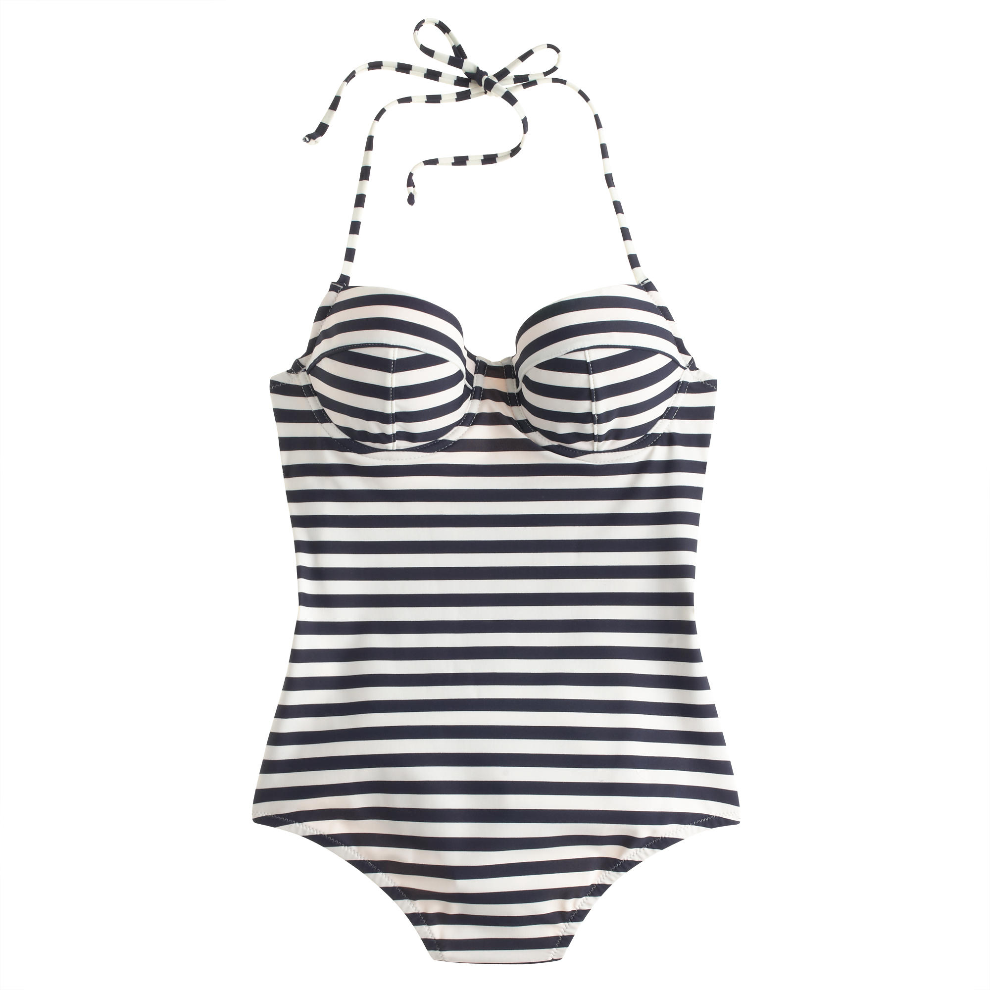 J.crew Striped Underwire One-piece Swimsuit in Blue (ivory navy) - Save ...