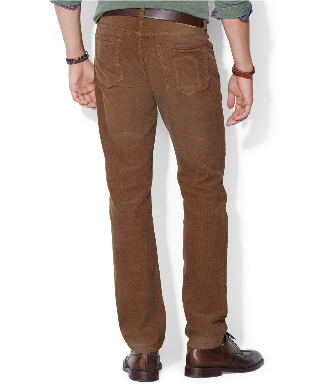 Lyst - Polo Ralph Lauren Straight-Fit 5-Pocket Corduroy Pants in Brown ...