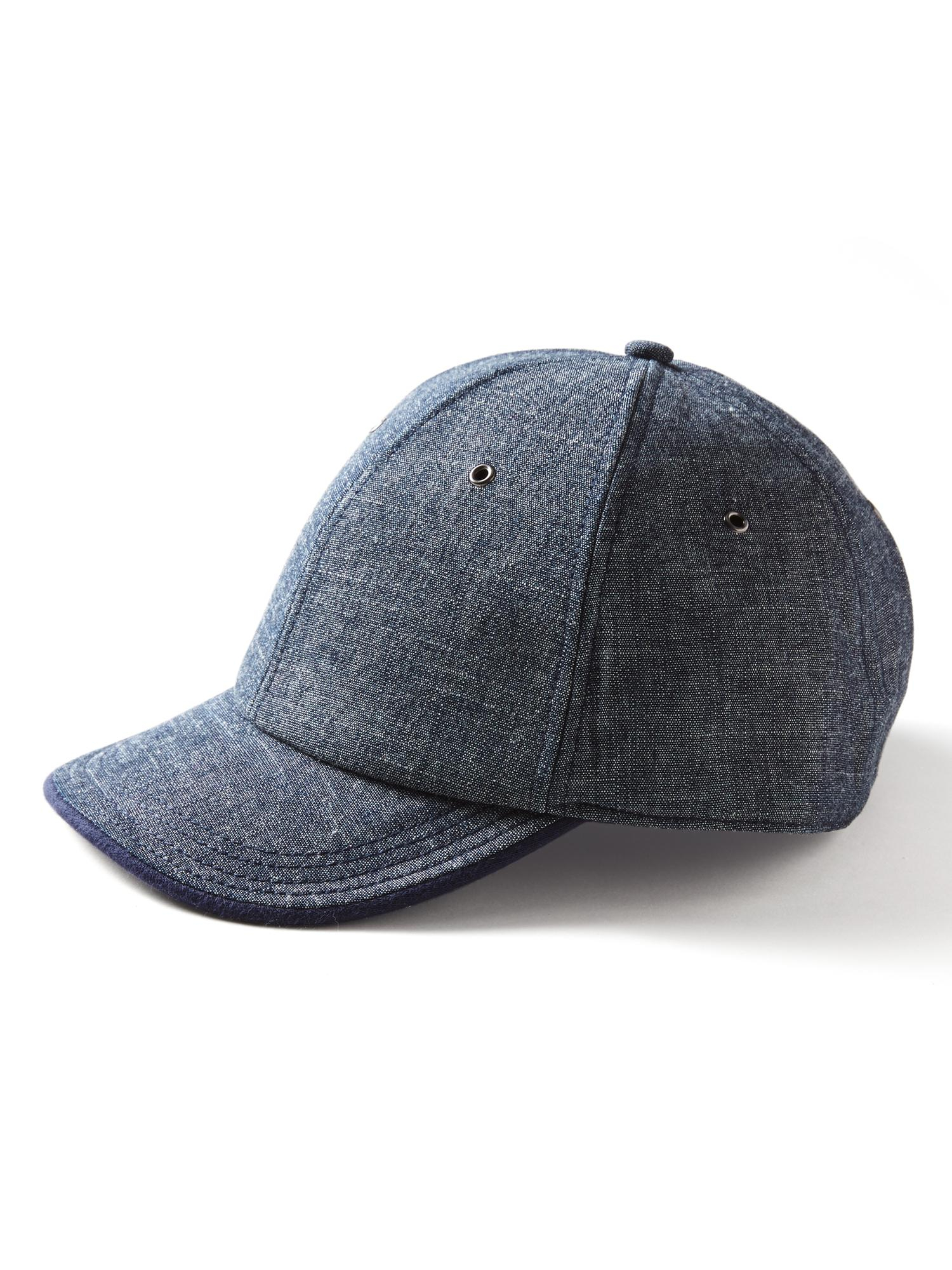 Banana republic Tipped Baseball Cap in Blue for Men (Indigo) Lyst