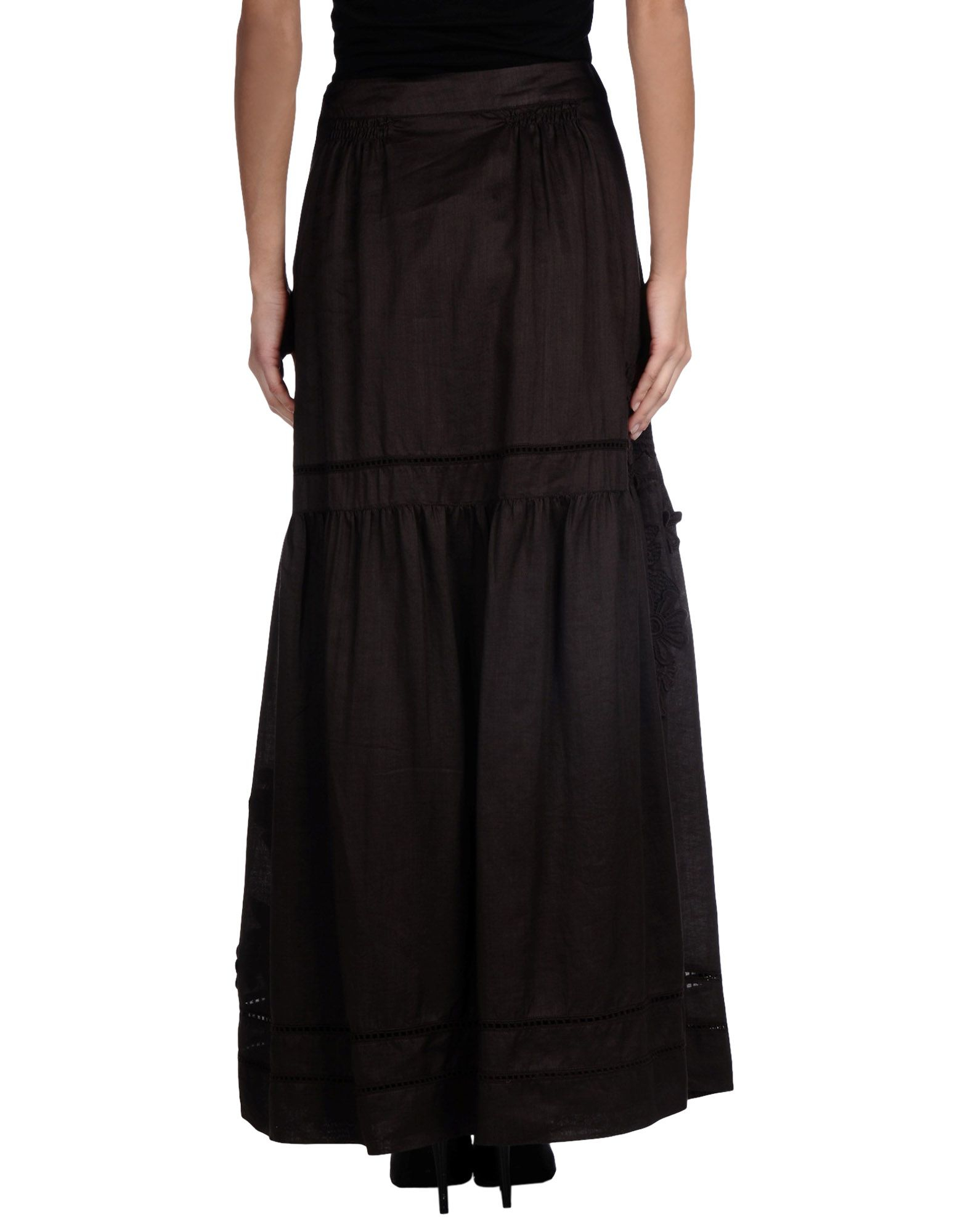 Ermanno scervino Long Skirt in Brown (Dark brown) | Lyst