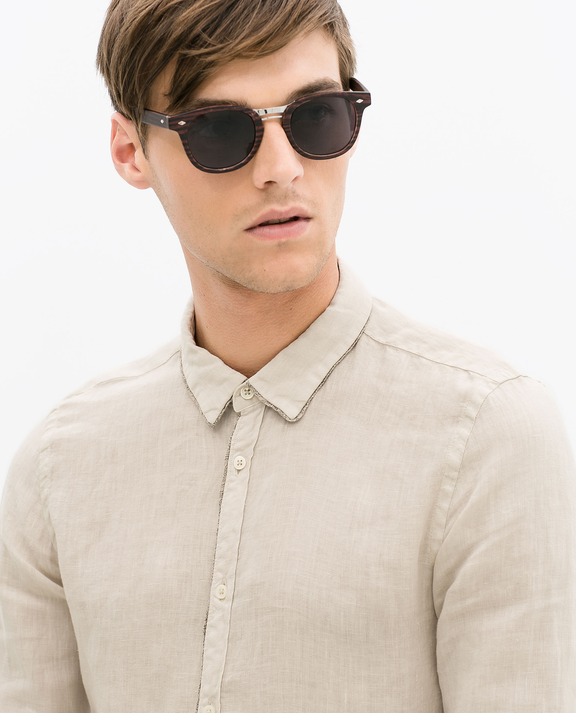 zara linen shirt men's