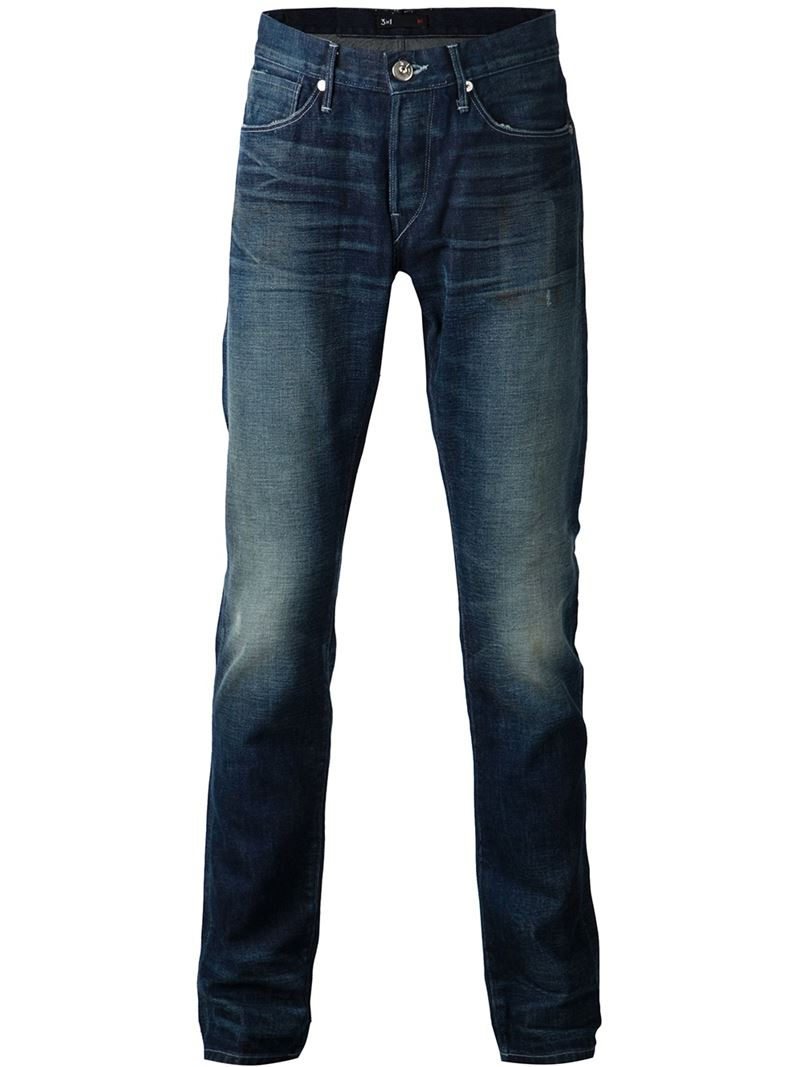 Lyst - 3X1 Stone Washed Jeans in Blue for Men