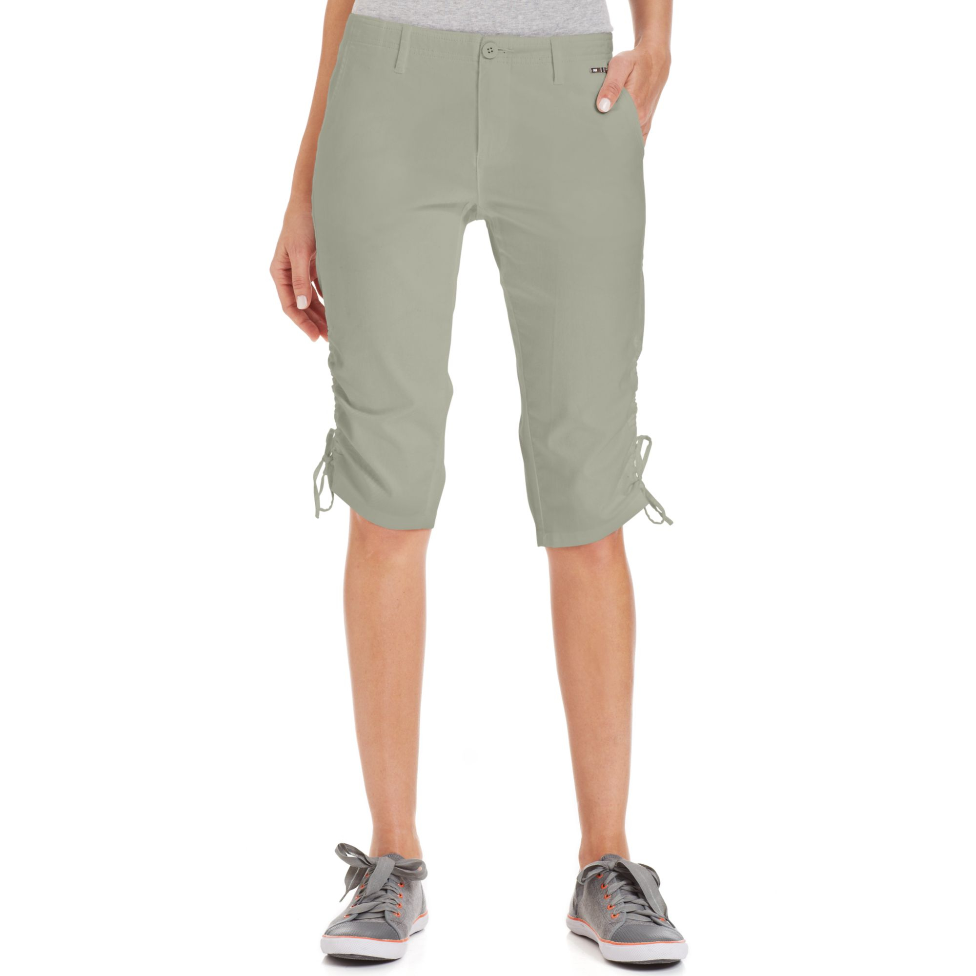 Lyst Helly Hansen Ruched Capri Pants in Gray