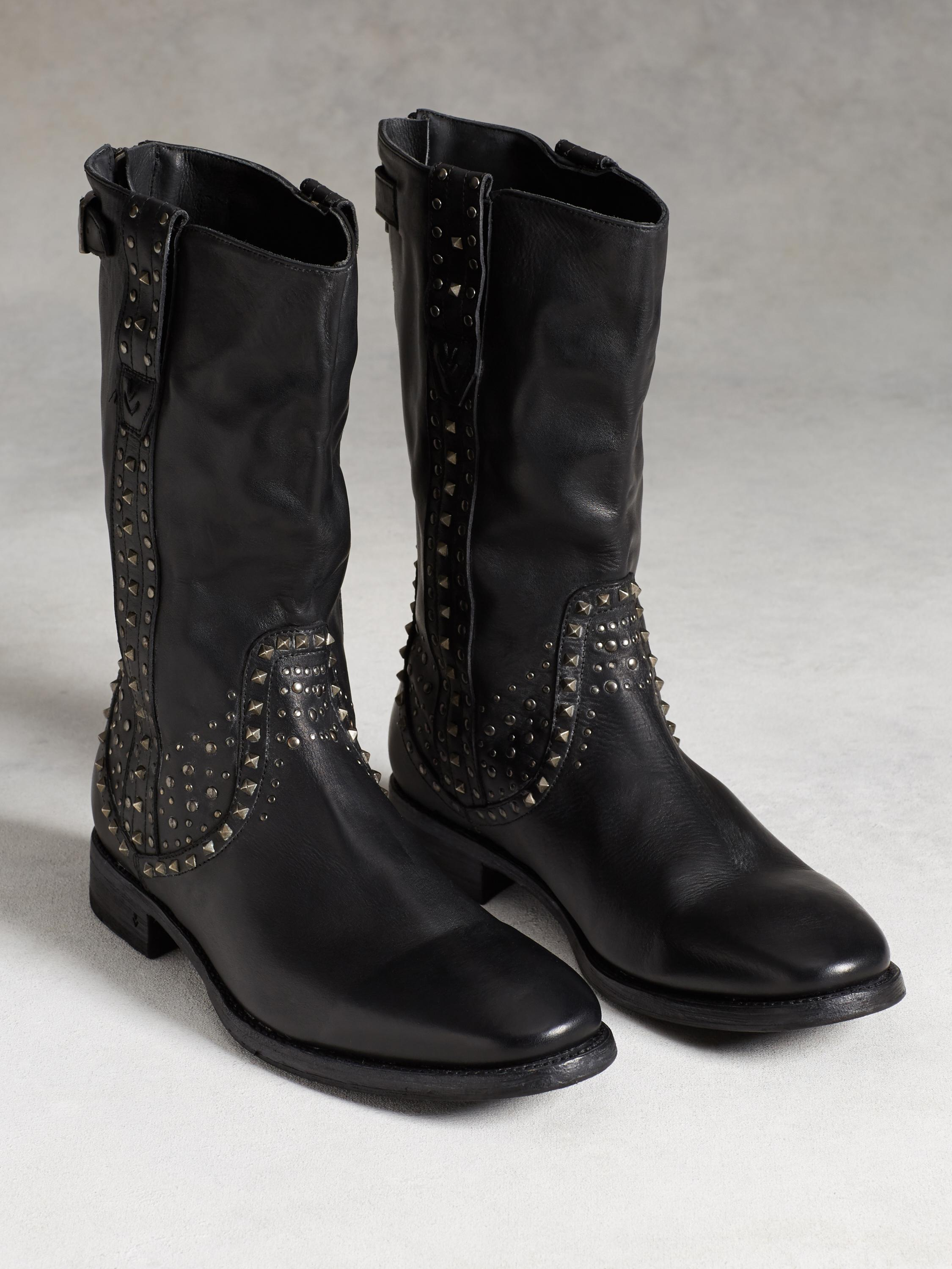 Lyst - John Varvatos Fleetwood Studded Boot In Black For Men