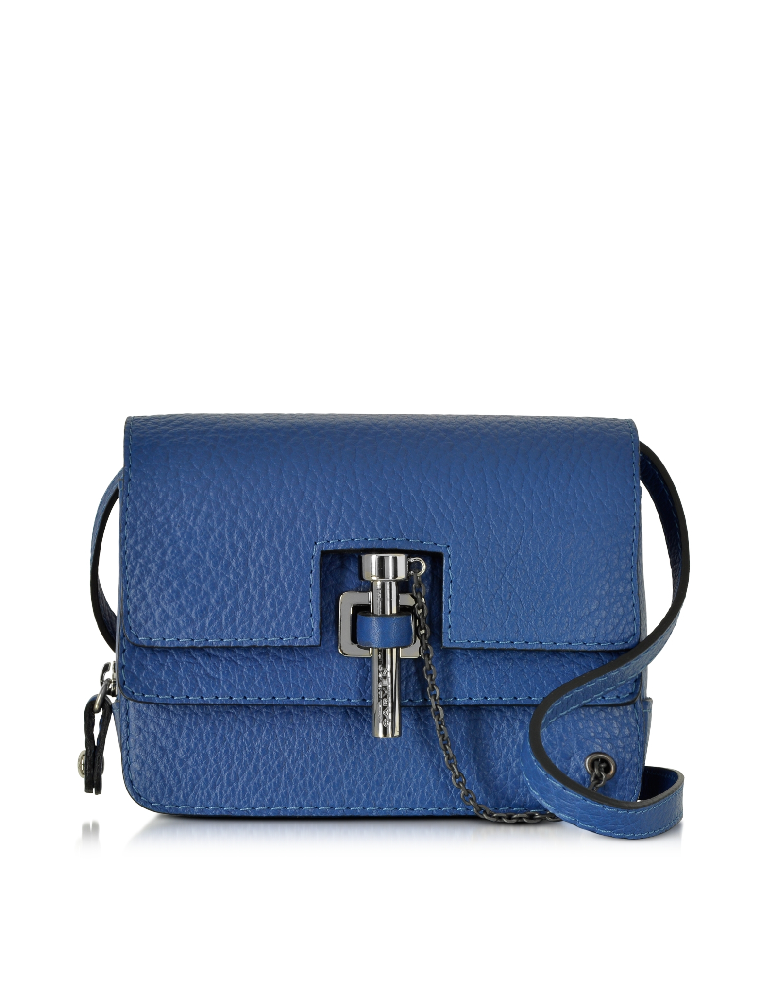 Lyst Carven Malher Grained Leather Mini Crossbody Bag In Blue Gallery