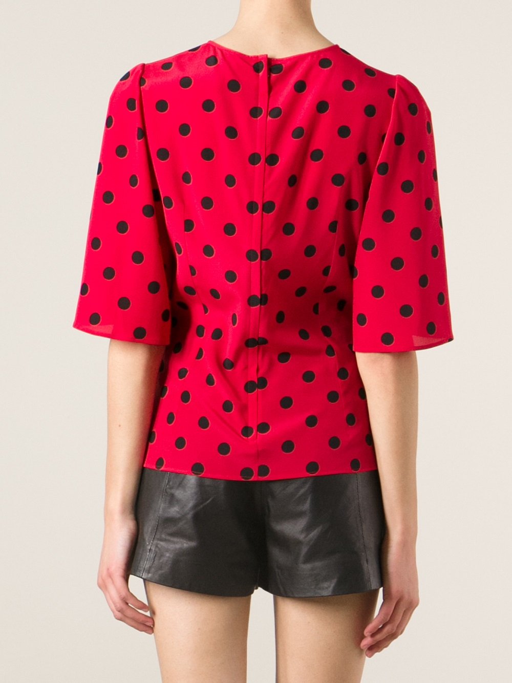 red polka dot blouse uk