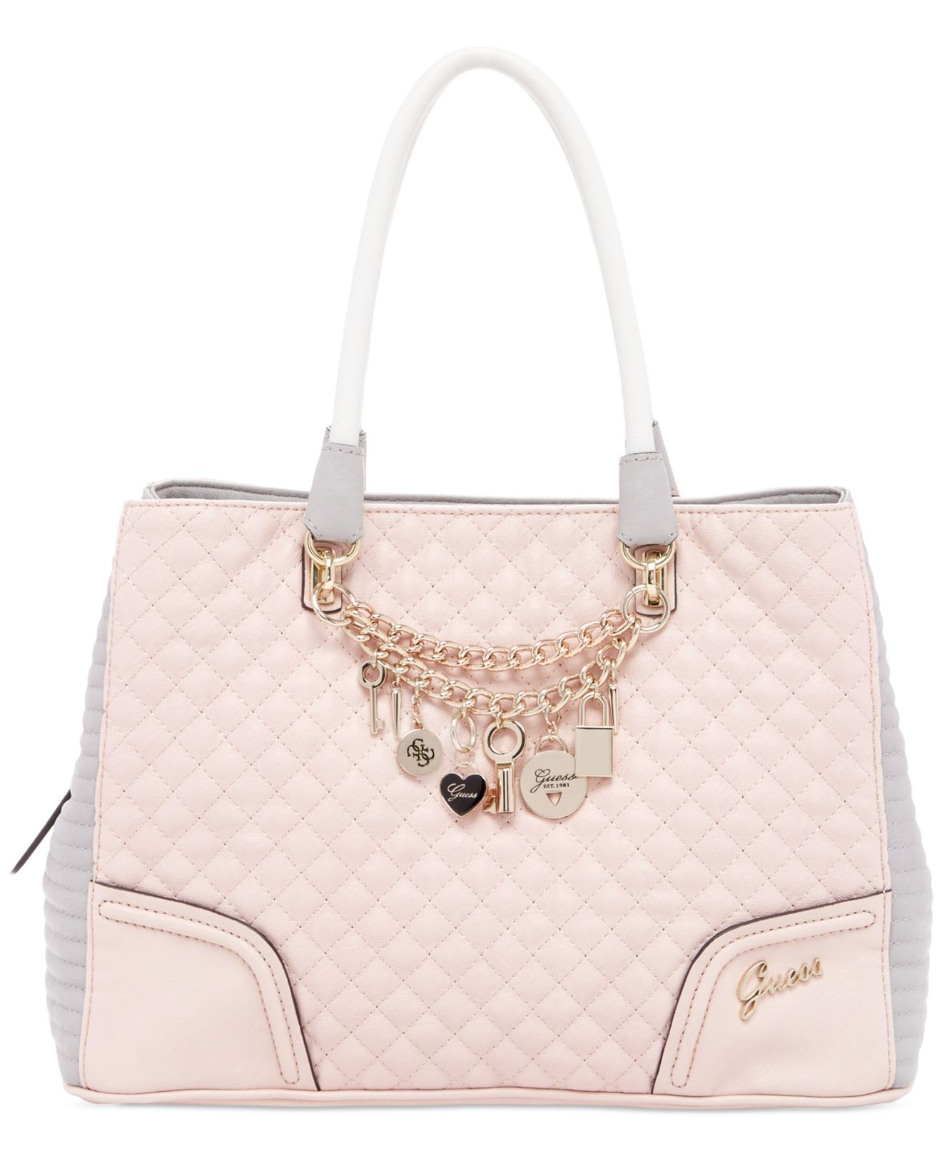 Lyst Guess Rakelle Friend Satchel In Pink Gallery
