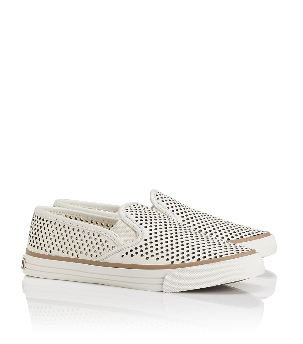 Lyst - Tory Burch Miles Perforated Sneaker in White